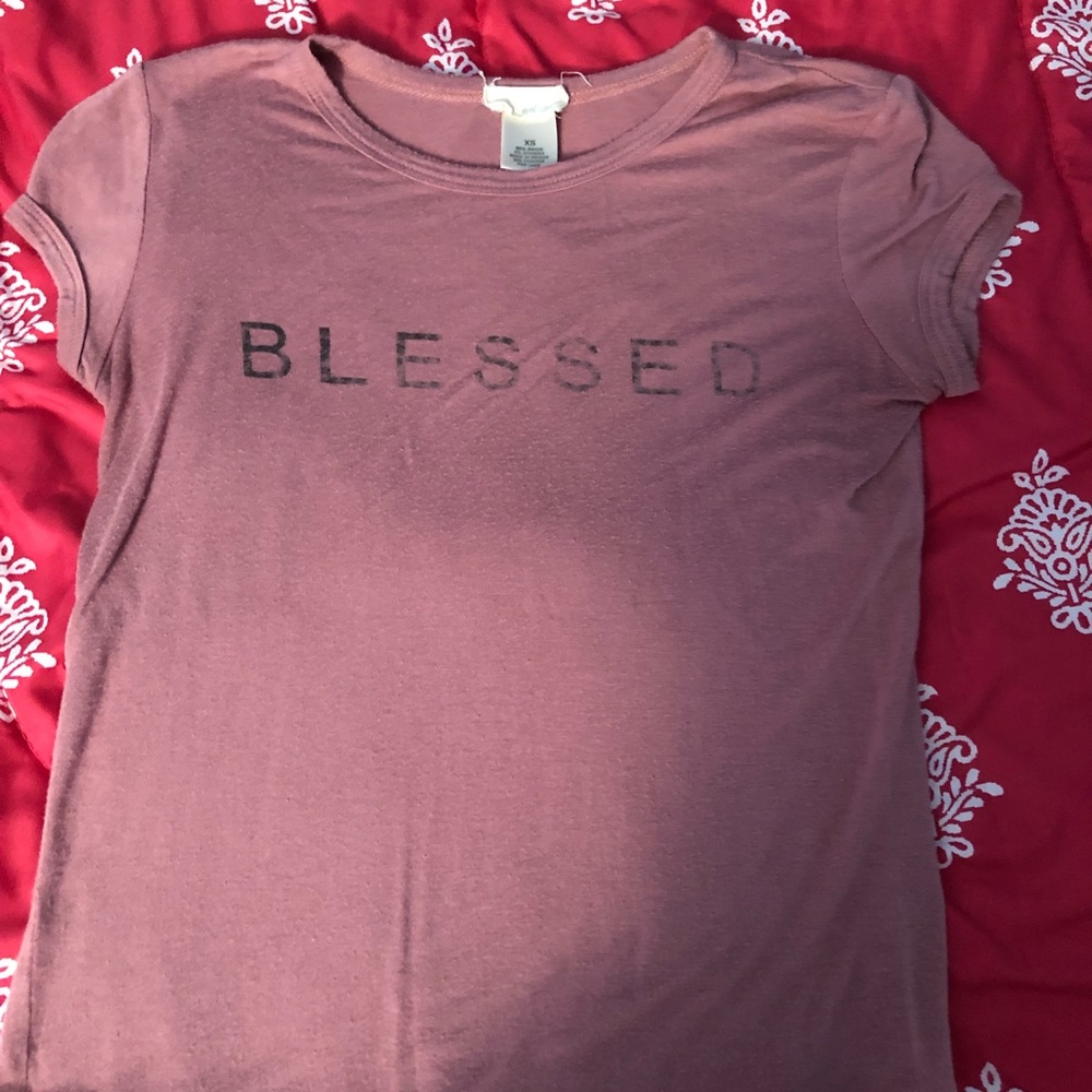 “blessed” wet seal crop top